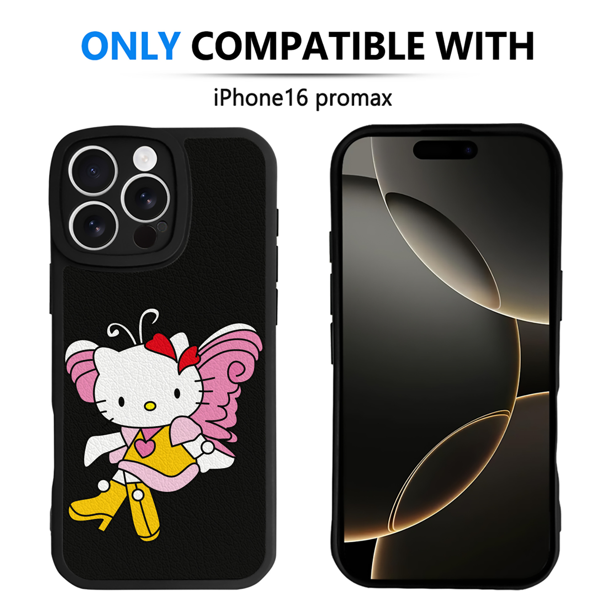 （画像用） Hello Kitty ハローキティ 【iPhone 16シリーズ対応】シリコンスマホケース（レザー調） 材質：シリコン
